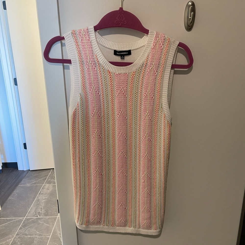 Neon-colored sweater tank